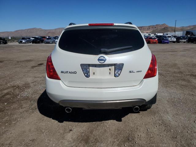 JN8AZ08W44W314227 - 2004 NISSAN MURANO SL WHITE photo 6