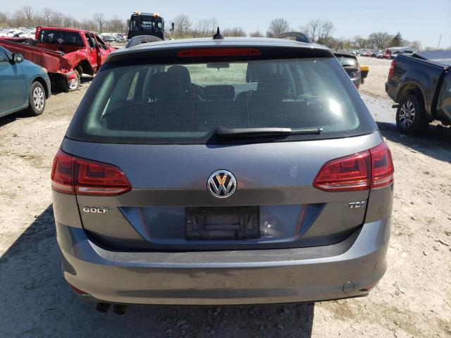 3VWCA7AU2FM513662 - 2015 VOLKSWAGEN GOLF SPORT TDI S GRAY photo 6