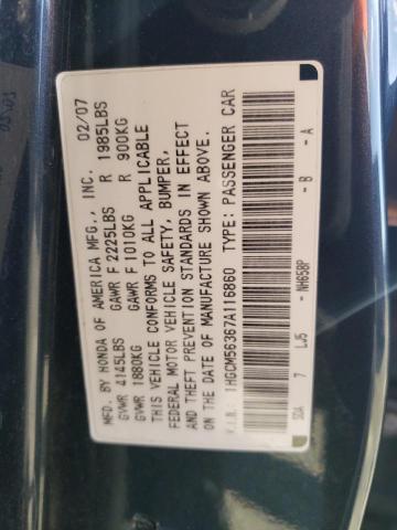 1HGCM56367A116860 - 2007 HONDA ACCORD SE GRAY photo 12