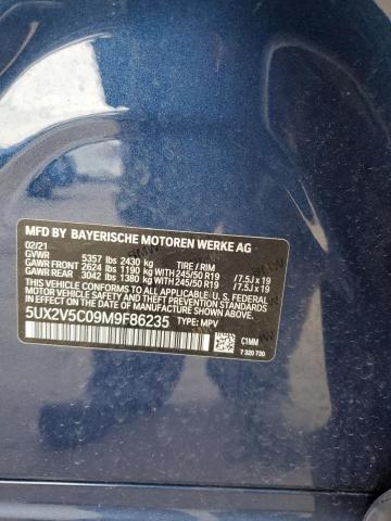 5UX2V5C09M9F86235 - 2021 BMW X4 XDRIVEM40I 蓝色 照片 12