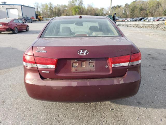 5NPEU46C28H329803 - 2008 HYUNDAI SONATA SE BURGUNDY photo 6