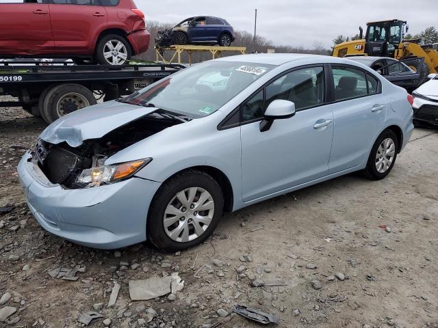 19XFB2F52CE336943 - 2012 HONDA CIVIC LX BLUE photo 1