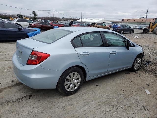 19XFB2F52CE336943 - 2012 HONDA CIVIC LX BLUE photo 3