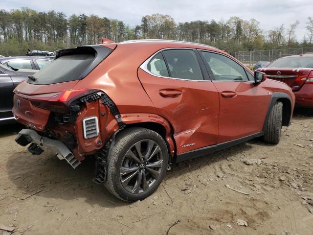 JTHU9JBH3K2006879 - 2019 LEXUS UX 250H ORANGE photo 3