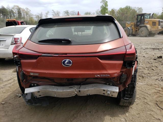 JTHU9JBH3K2006879 - 2019 LEXUS UX 250H ORANGE photo 6