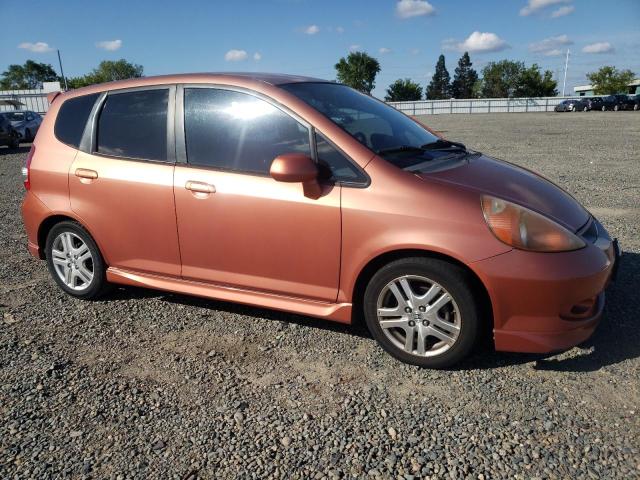 JHMGD38608S062137 - 2008 HONDA FIT SPORT ORANGE photo 4