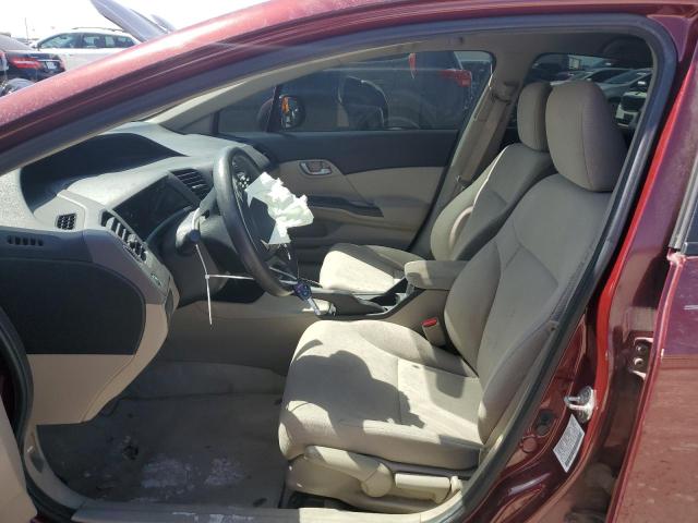 2HGFB2F55CH565574 - 2012 HONDA CIVIC LX BURGUNDY photo 7