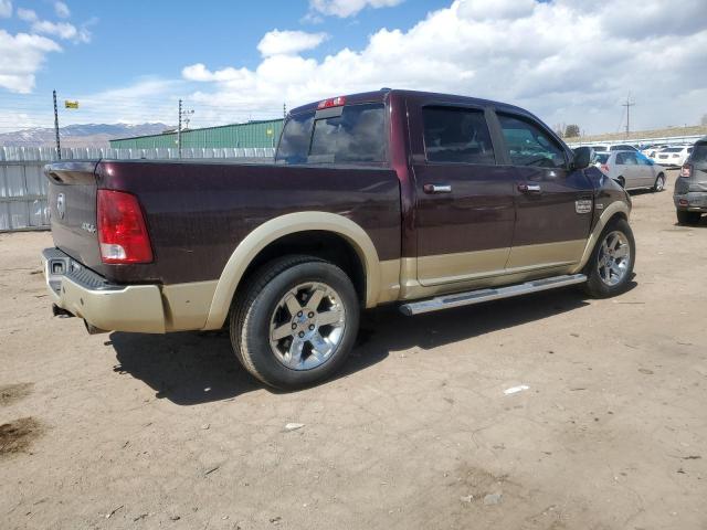 1C6RD7PT1CS174972 - 2012 DODGE RAM 1500 LONGHORN MAROON photo 3