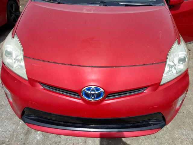 JTDKN3DU2C5496824 - 2012 TOYOTA PRIUS RED photo 11