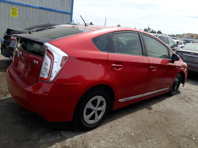 JTDKN3DU2C5496824 - 2012 TOYOTA PRIUS RED photo 3