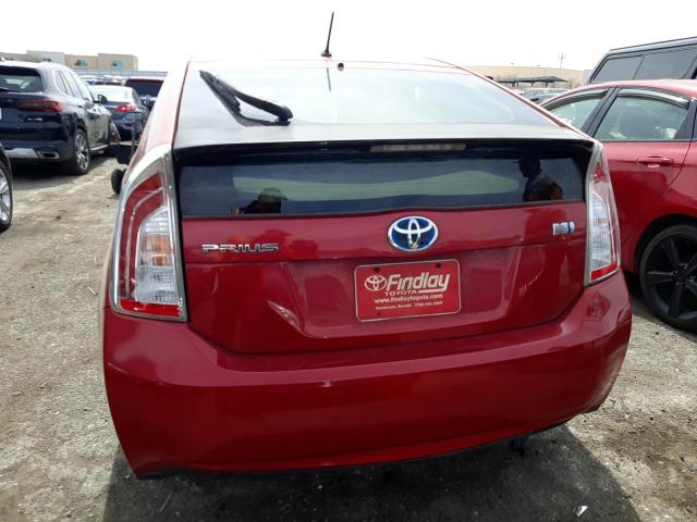 JTDKN3DU2C5496824 - 2012 TOYOTA PRIUS RED photo 6