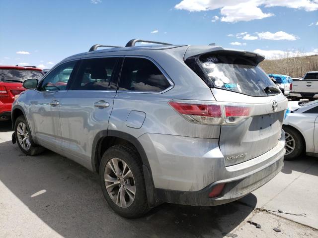5TDJKRFH7ES006401 - 2014 TOYOTA HIGHLANDER XLE 银色 照片 2