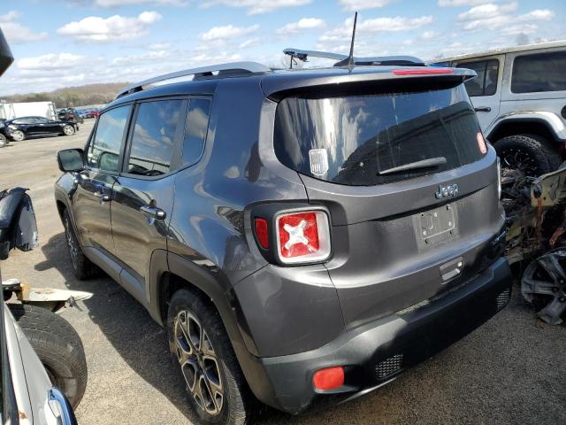 ZACCJADB8JPH67294 - 2018 JEEP RENEGADE LIMITED GRAY photo 2