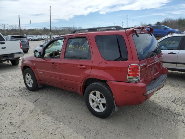 4M2CU39H57KJ02298 - 2007 MERCURY MARINER HEV RED photo 2