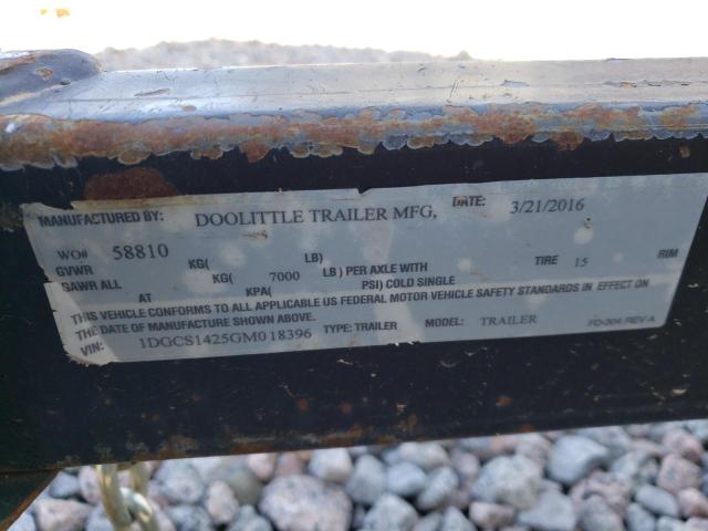 1DGCS1425GM018396 - 2016 UTILITY TRAILER WHITE photo 10