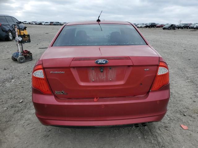 3FAHP0HA0AR323290 - 2010 FORD FUSION SE RED photo 6