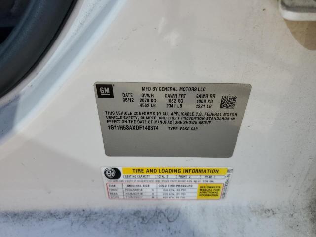 1G11H5SAXDF140374 - 2013 CHEVROLET MALIBU LTZ CREAM photo 12