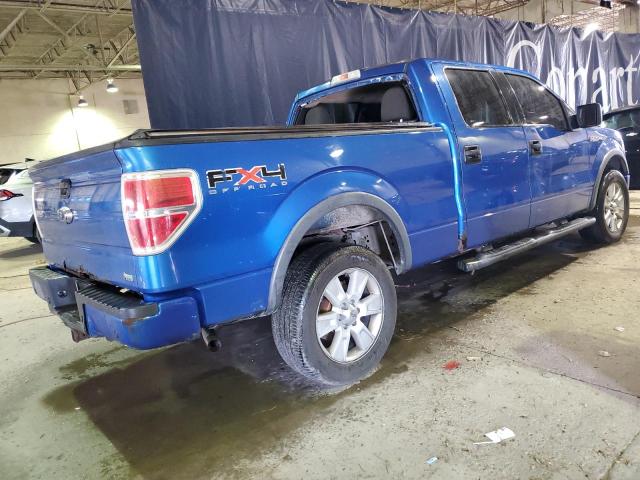 1FTFW1EV9AFD57758 - 2010 FORD F150 SUPERCREW BLUE photo 3