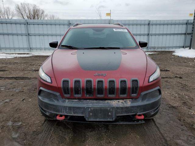1C4PJMBS6EW147297 - 2014 JEEP CHEROKEE TRAILHAWK RED photo 5