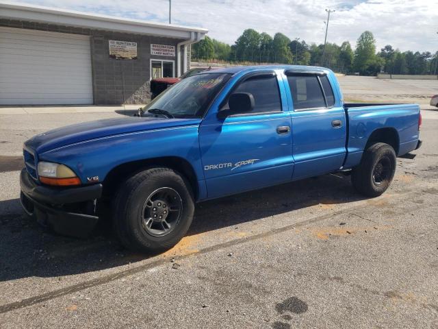 1B7GL2AX0YS746350 - 2000 DODGE DAKOTA QUAD BLUE photo 1