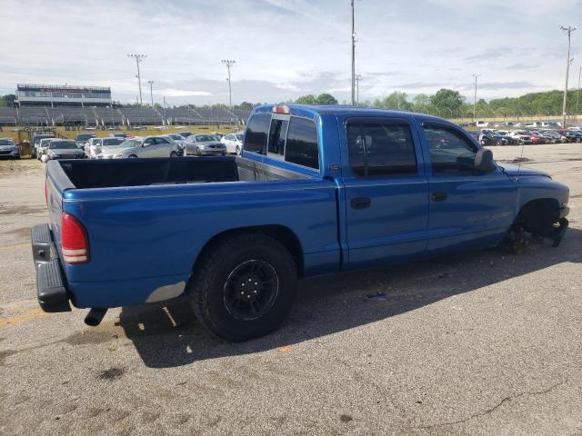 1B7GL2AX0YS746350 - 2000 DODGE DAKOTA QUAD BLUE photo 3