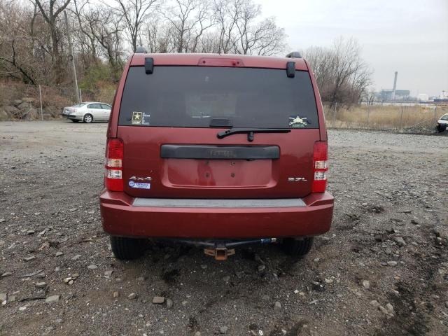 1J8GN28K48W266933 - 2008 JEEP LIBERTY SPORT BURGUNDY photo 6