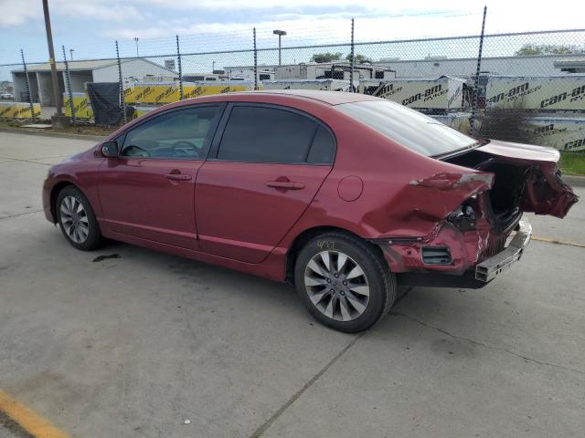 2HGFA16839H338612 - 2009 HONDA CIVIC EX RED photo 2