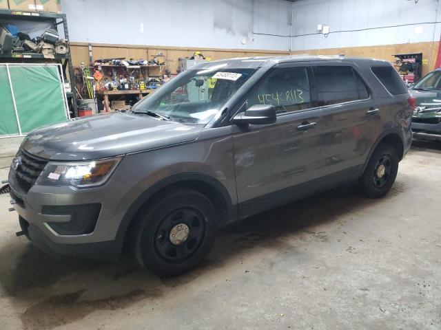 1FM5K8AR1JGA46369 - 2018 FORD EXPLORER POLICE INTERCEPTOR GRAY photo 1