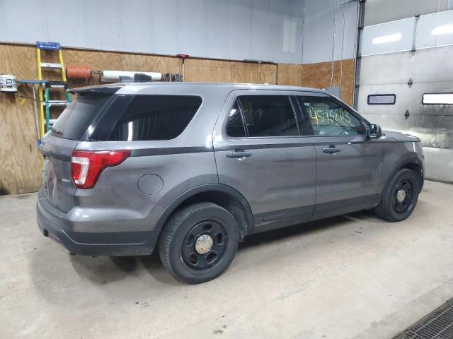 1FM5K8AR1JGA46369 - 2018 FORD EXPLORER POLICE INTERCEPTOR GRAY photo 3