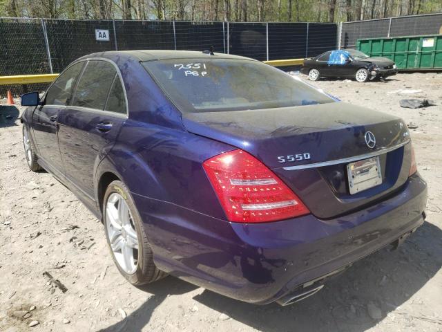 WDDNG9EBXDA527551 - 2013 MERCEDES-BENZ S550 550 4MATIC BLUE photo 2