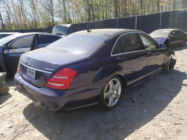 WDDNG9EBXDA527551 - 2013 MERCEDES-BENZ S550 550 4MATIC BLUE photo 3