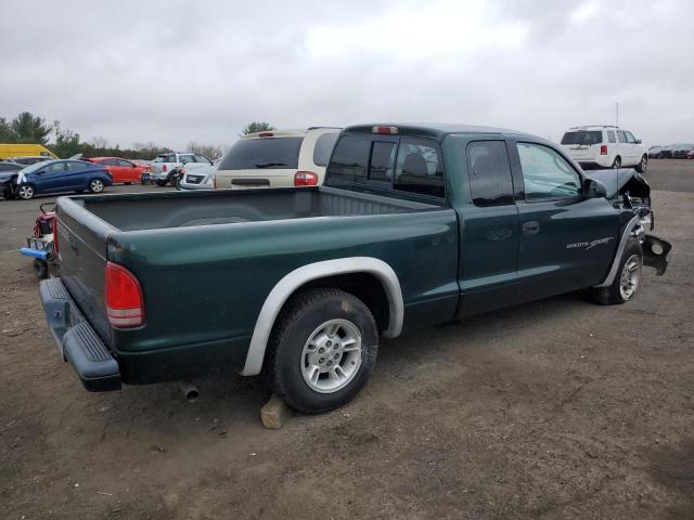 1B7GL22N7YS658179 - 2000 DODGE DAKOTA GREEN photo 3