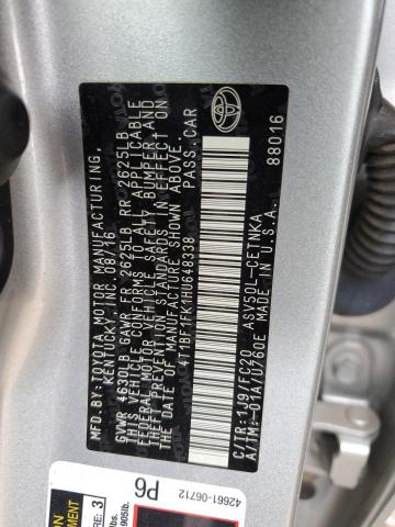 4T1BF1FK1HU648338 - 2017 TOYOTA CAMRY LE SILVER photo 12