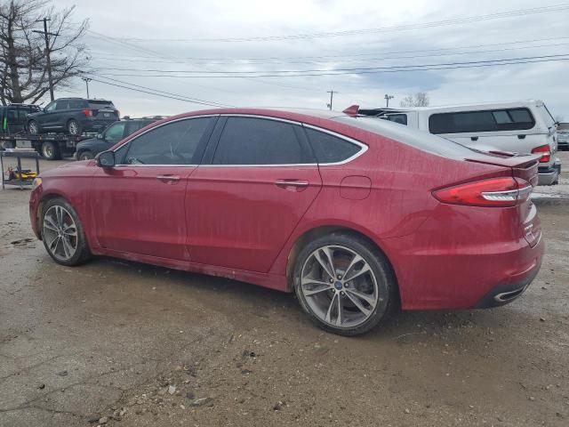 3FA6P0D92KR152787 - 2019 FORD FUSION TITANIUM RED photo 2