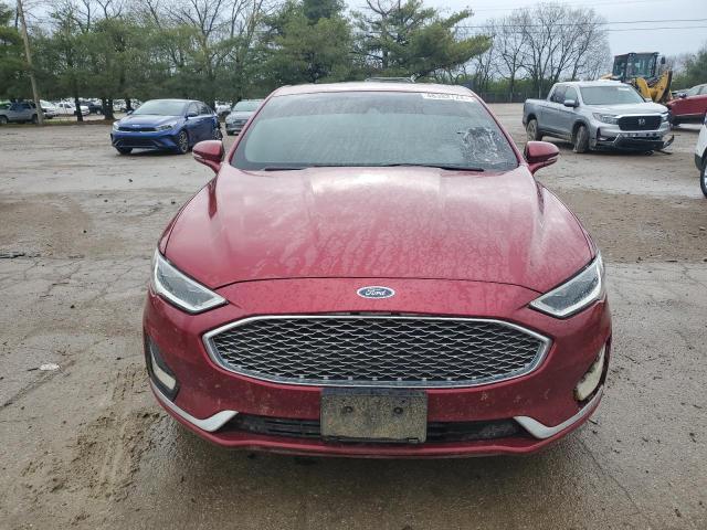 3FA6P0D92KR152787 - 2019 FORD FUSION TITANIUM RED photo 5