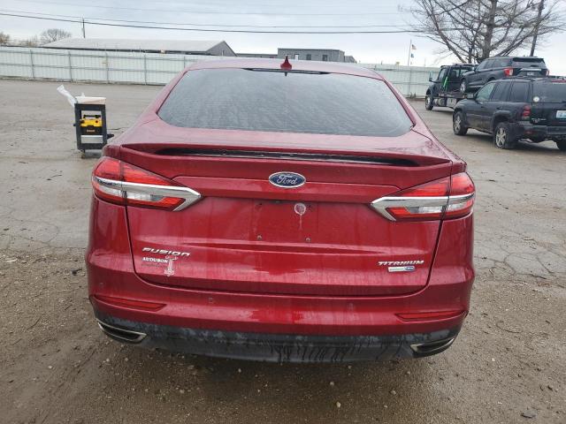 3FA6P0D92KR152787 - 2019 FORD FUSION TITANIUM RED photo 6