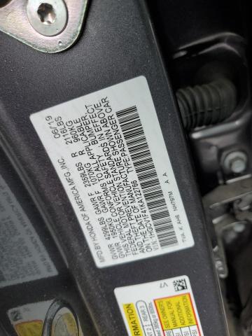 1HGCV1F41KA122766 - 2019 HONDA ACCORD EX CHARCOAL photo 12