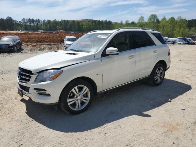 4JGDA5HB9CA010747 - 2012 MERCEDES-BENZ ML 350 4MATIC WHITE photo 1
