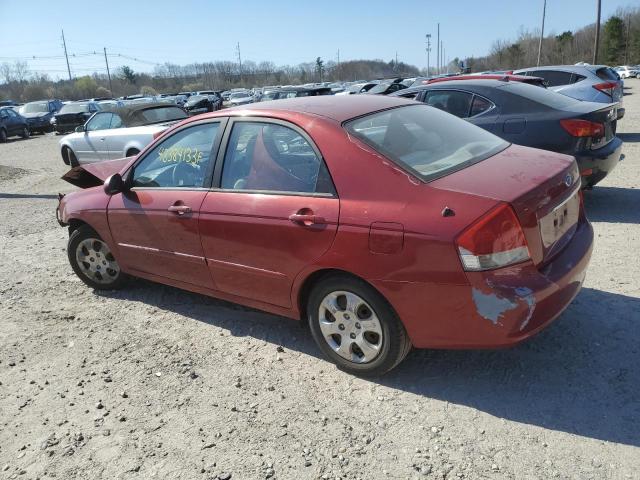 KNAFE222195665380 - 2009 KIA SPECTRA EX RED photo 2