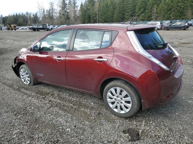 1N4AZ0CP0GC307461 - 2016 NISSAN LEAF S MAROON photo 2