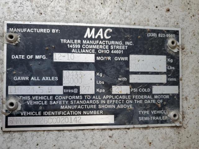 5MADN4426CC020142 - 2012 MAC DUMP TRAIL 黑色 照片 10