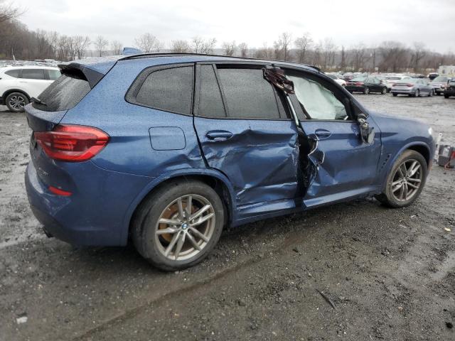 5UXTY5C06M9H42677 - 2021 BMW X3 XDRIVE30I BLUE photo 3