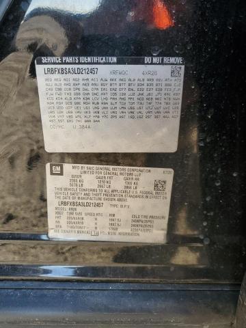 LRBFXBSA3LD212457 - 2020 BUICK ENVISION PREFERRED BLACK photo 13