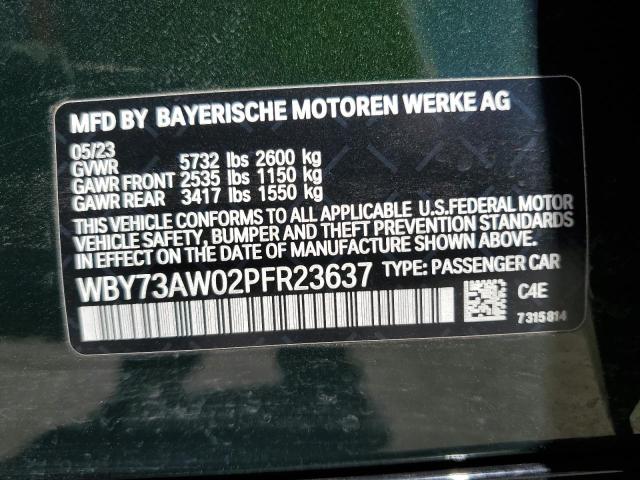 WBY73AW02PFR23637 - 2023 BMW I4 EDRIVE 40 GREEN photo 13
