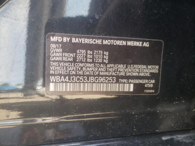 WBA4J3C53JBG96253 - 2018 BMW 430XI GRAN COUPE 黑色 照片 12