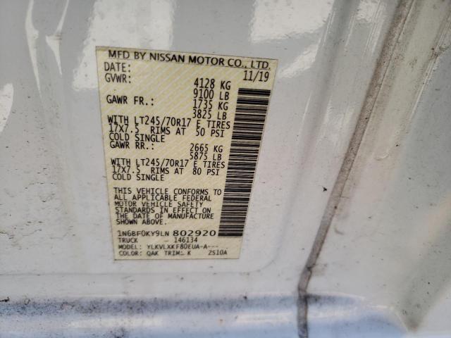 1N6BF0KY9LN802920 - 2020 NISSAN NV 2500 S WHITE photo 14