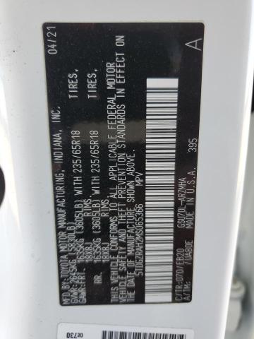 5TDGZRAH2MS065366 - 2021 TOYOTA HIGHLANDER XLE 白色 照片 13