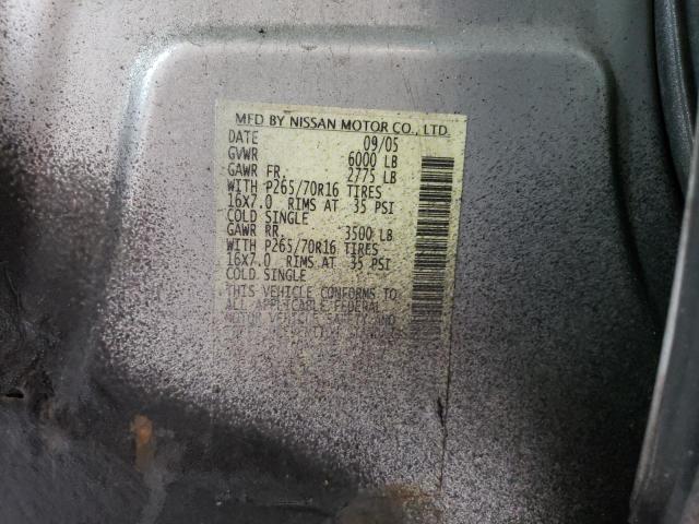 5N1AR18W25C790105 - 2005 NISSAN PATHFINDER LE 银色 照片 13