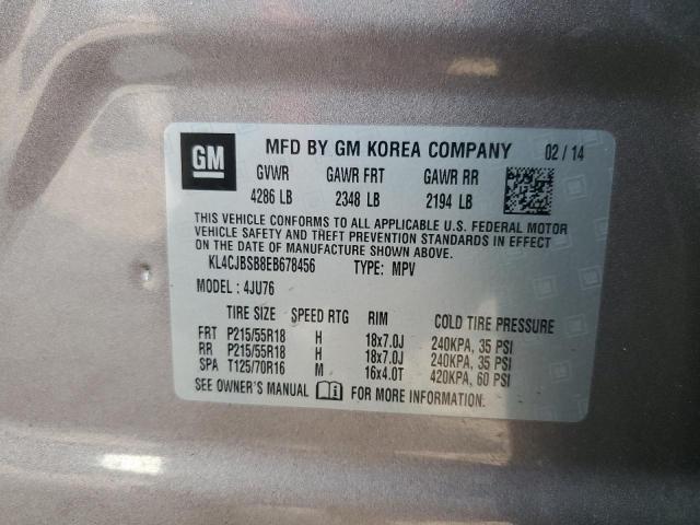 KL4CJBSB8EB678456 - 2014 BUICK ENCORE CONVENIENCE 棕色 照片 13