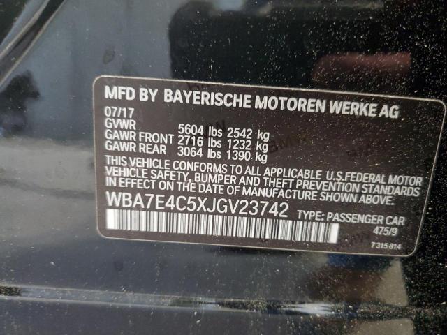 WBA7E4C5XJGV23742 - 2018 BMW 740 XI BLACK photo 12